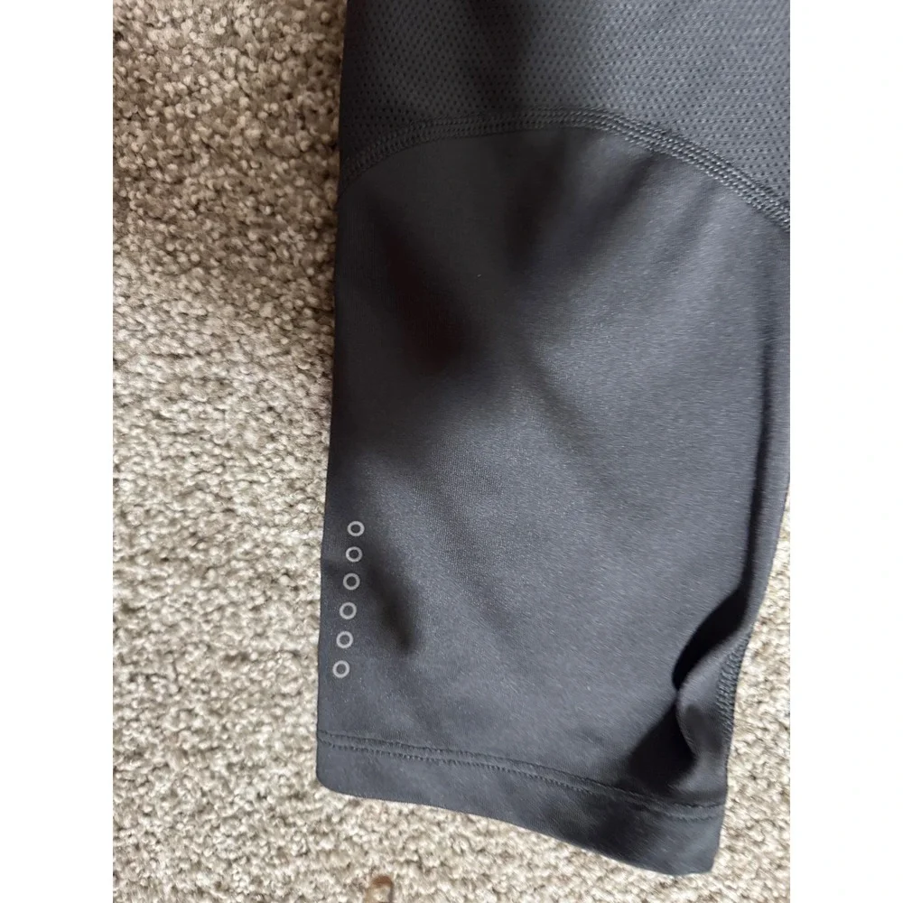 Nike Dri-FIT Womens Running Leggings Zipper Pocket Crop Tights Sz S *Flawed*